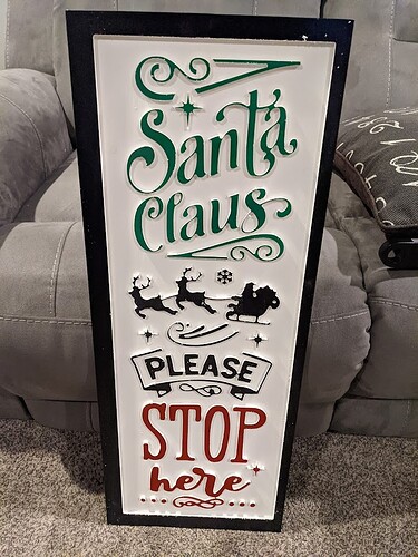 Santa Please Stop Here Sign - Vertical