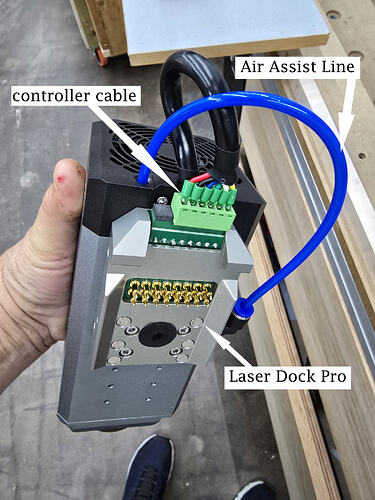 Opt Laser Dock Top View on Laser1