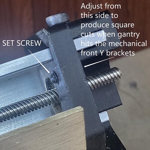 Y bracket set screw