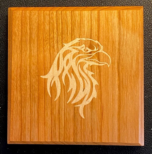 cherry. and maple eagle head inlay