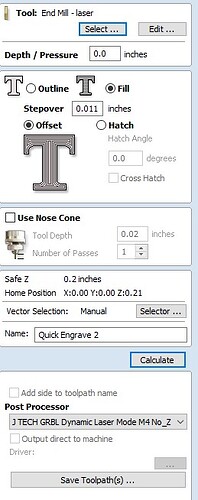 laser setting for dragon